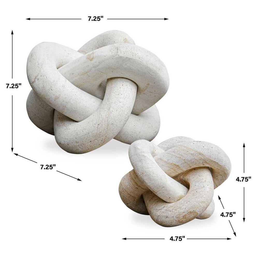 Uttermost Limestone Link Sculptures - Set of 2