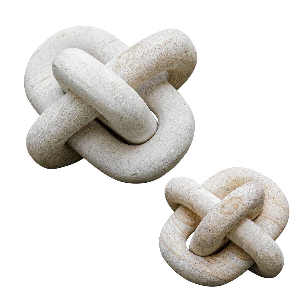 Uttermost Limestone Link Sculptures - Set of 2