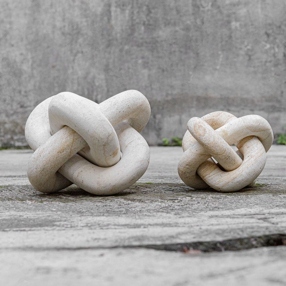 Uttermost Limestone Link Sculptures - Set of 2