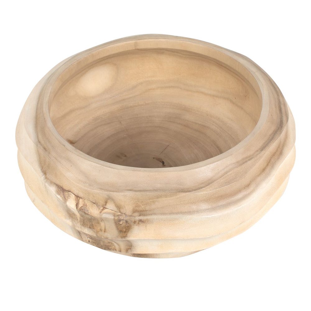 Uttermost Waveform Bleached Wood Bowl