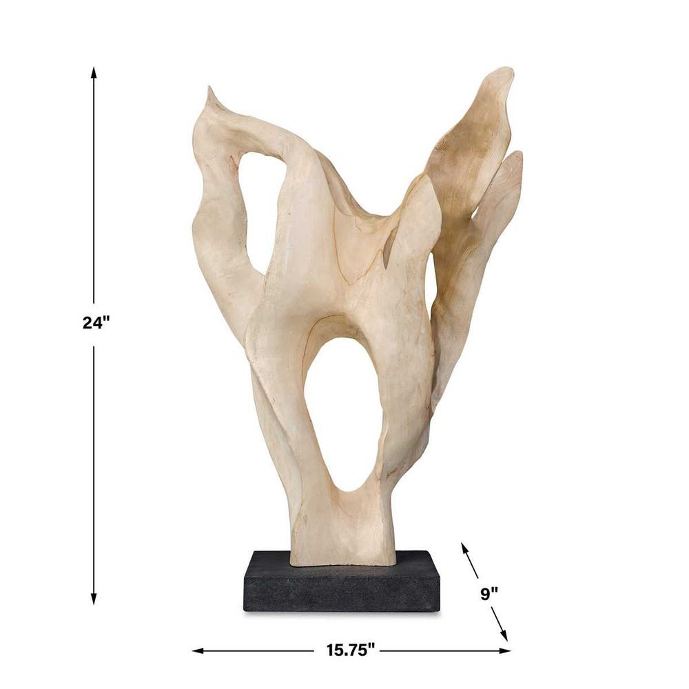 Uttermost Hollow Form Indoor-Outdoor Teak Sculpture