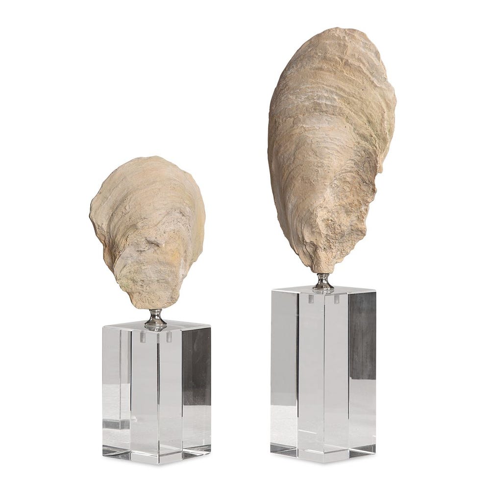 Uttermost Oyster Shell Sculptures - Set of 2