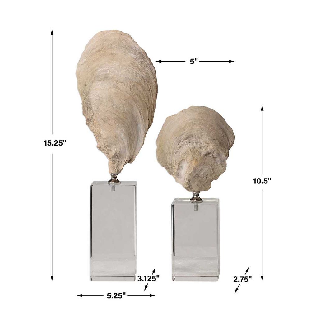 Uttermost Oyster Shell Sculptures - Set of 2