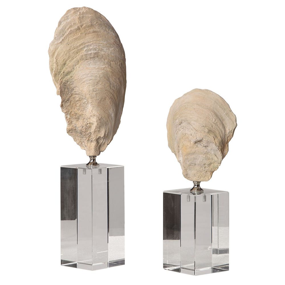 Uttermost Oyster Shell Sculptures - Set of 2