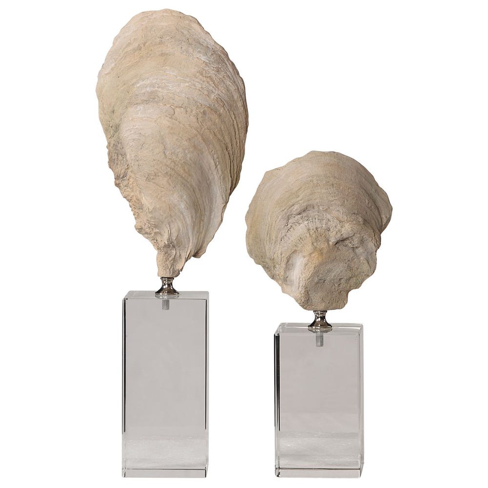 Uttermost Oyster Shell Sculptures - Set of 2