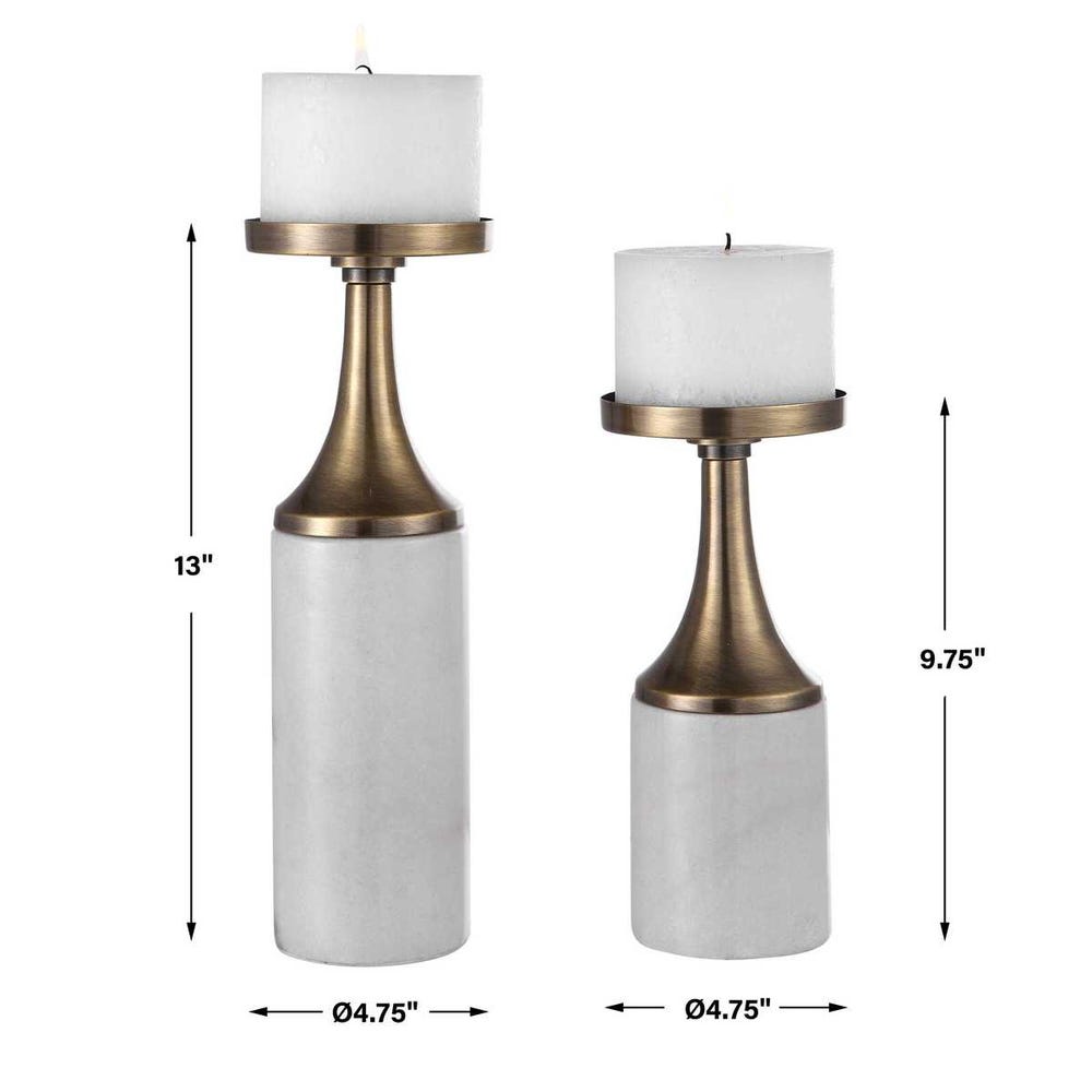 Uttermost Castiel Marble Candleholders - Set of 2