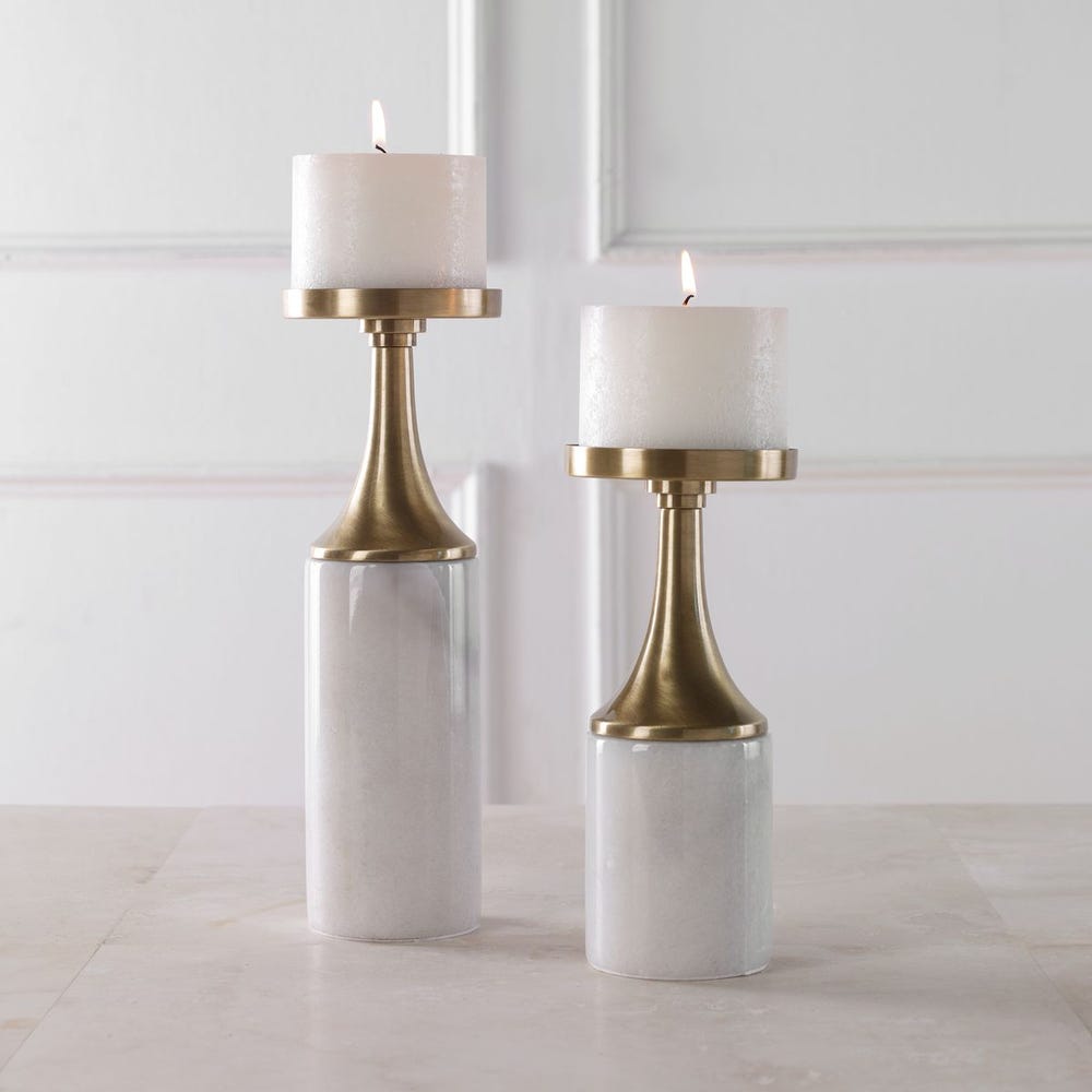 Uttermost Castiel Marble Candleholders - Set of 2