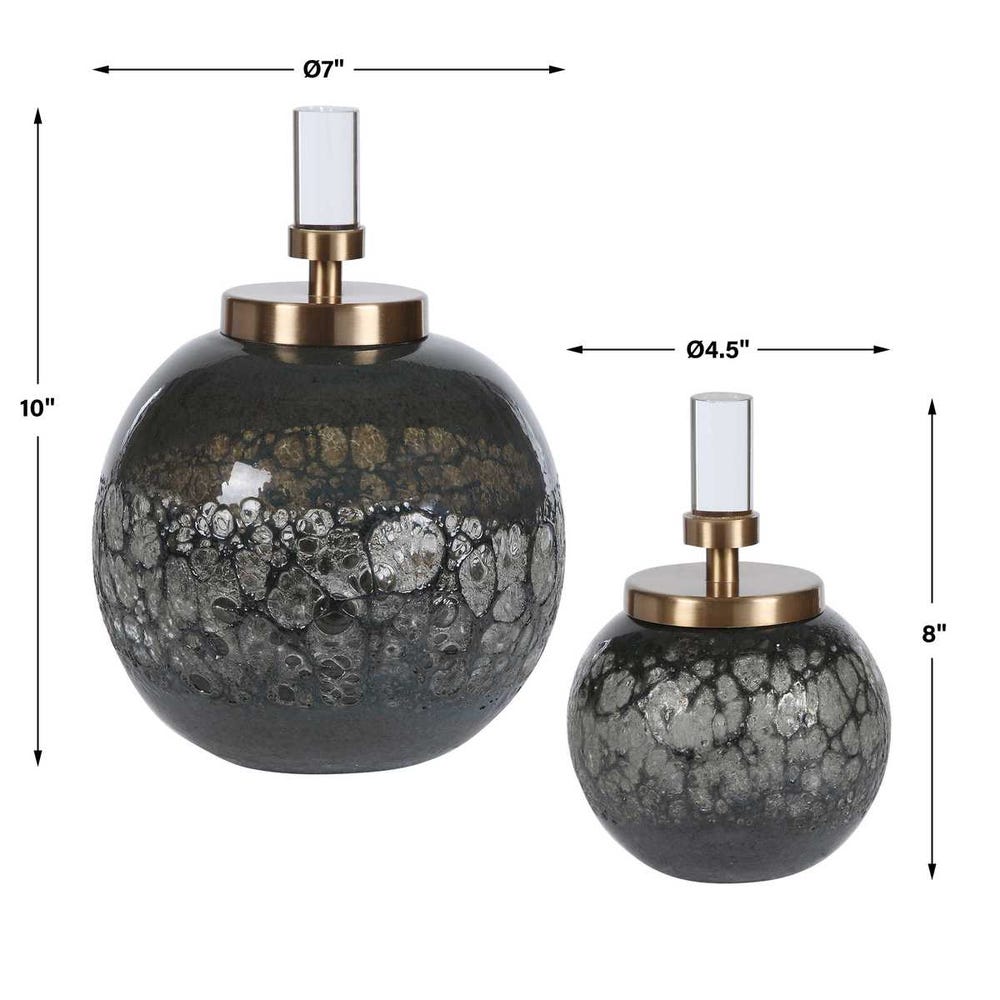 Uttermost Cessair Art Glass Bottles - Set of 2