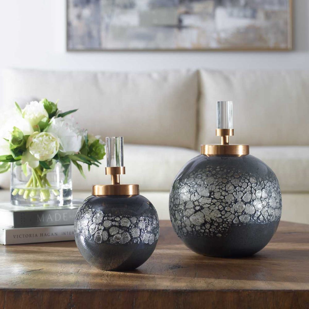 Uttermost Cessair Art Glass Bottles - Set of 2