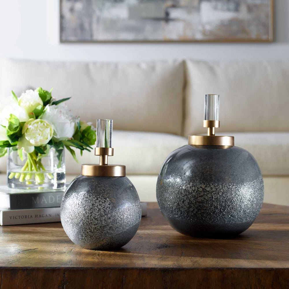 Uttermost Cessair Art Glass Bottles - Set of 2