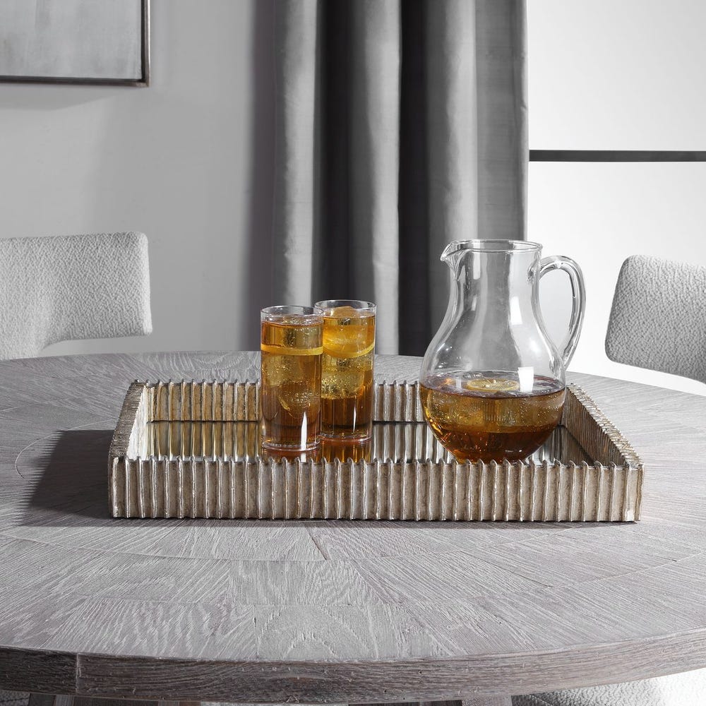 Uttermost Talmage Silver Mirrored Tray by Uttermost
