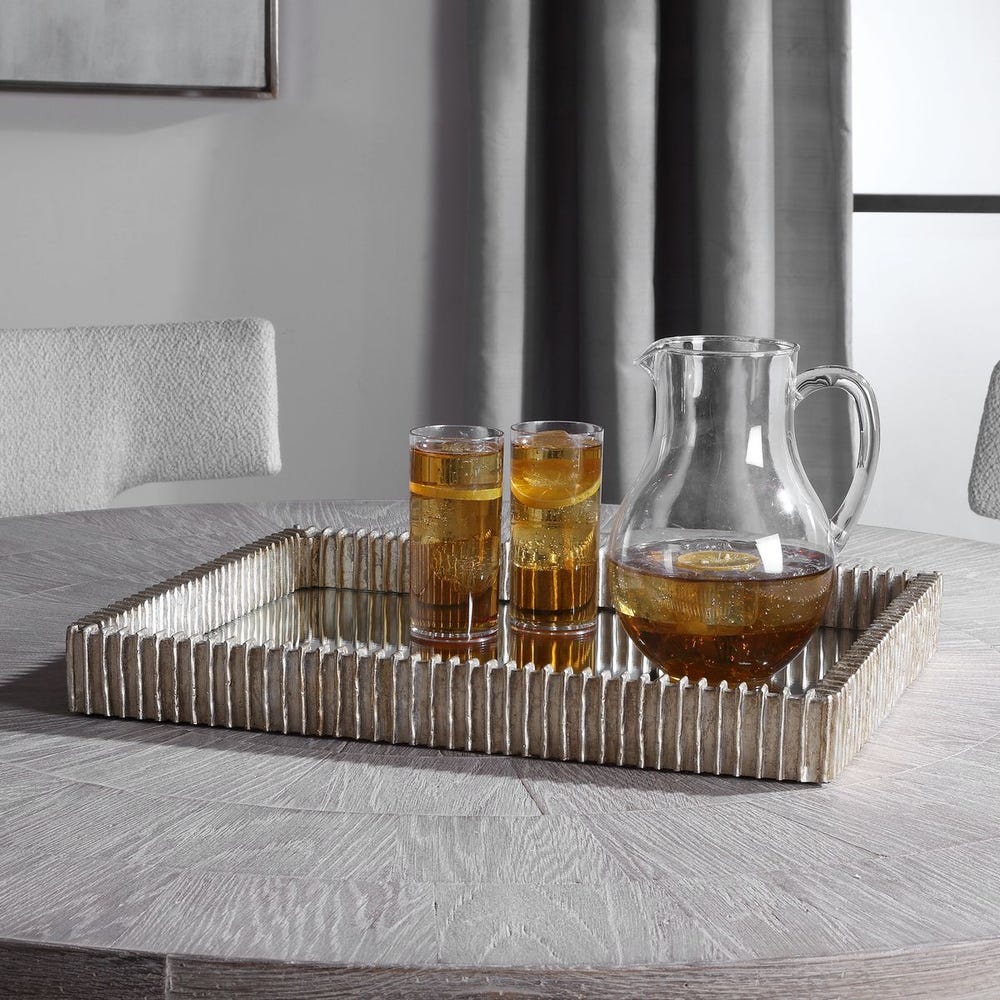 Uttermost Talmage Silver Mirrored Tray by Uttermost
