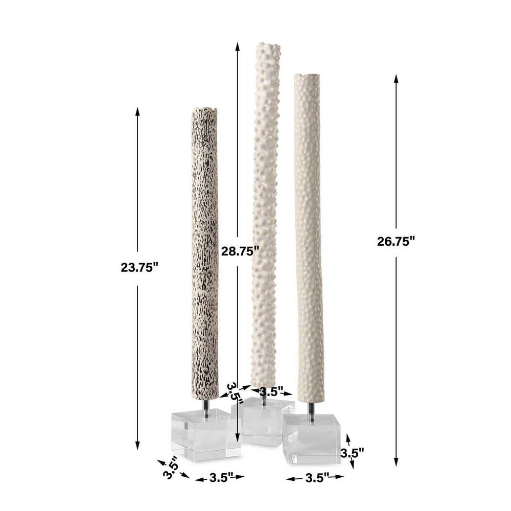 Uttermost Makira Cylindrical Sculptures - Set of 3