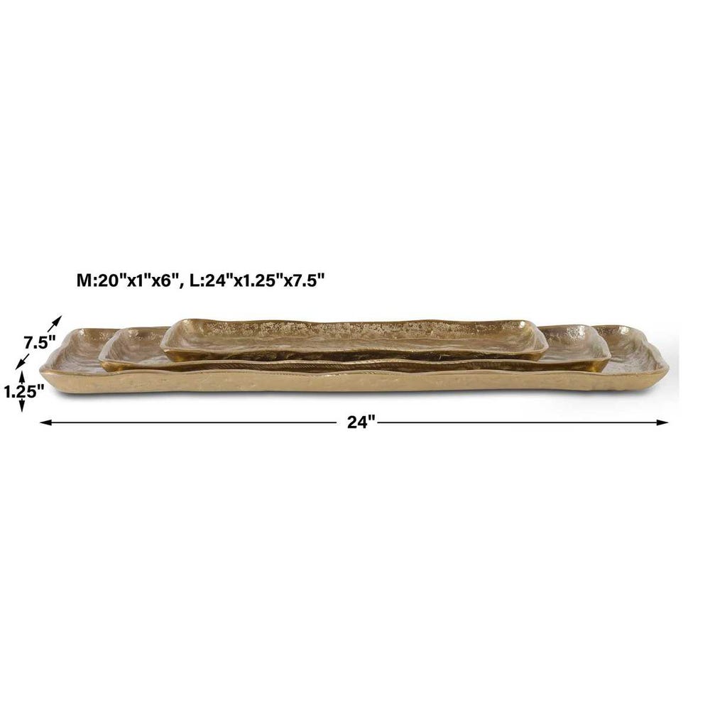 Artisan Antique Gold Trays - Set of 3 by Uttermost