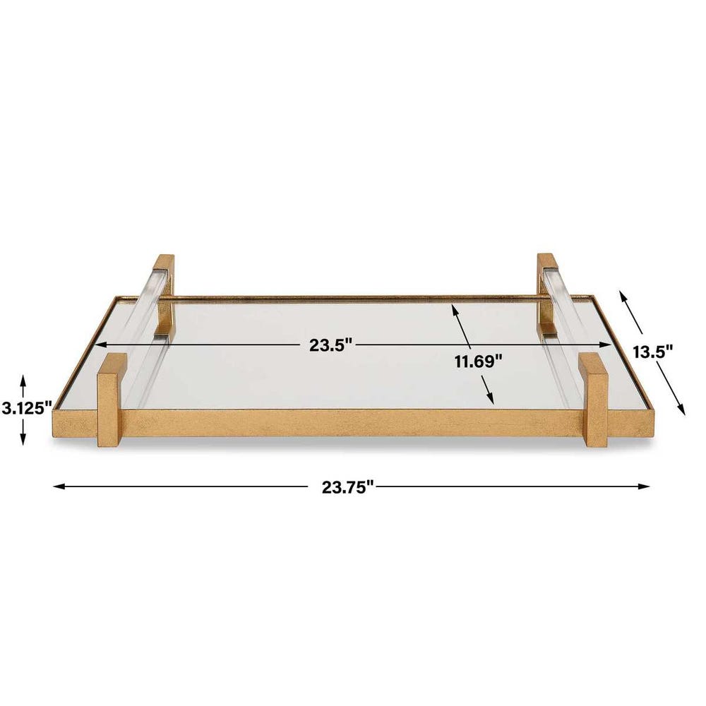 Uttermost Deki Gold Mirrored Tray