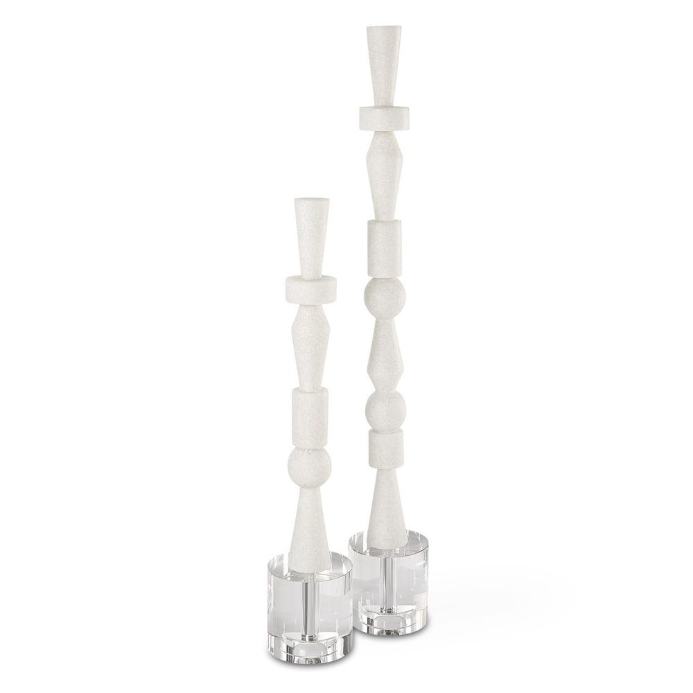 Uttermost Norte White Stone Sculptures - Set of 2