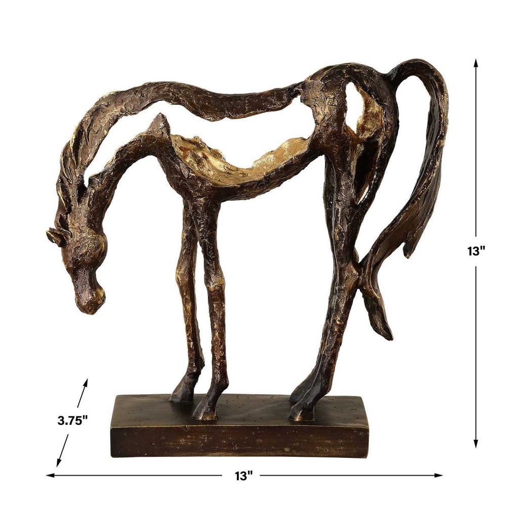 Uttermost Openly Grazing Horse Sculpture