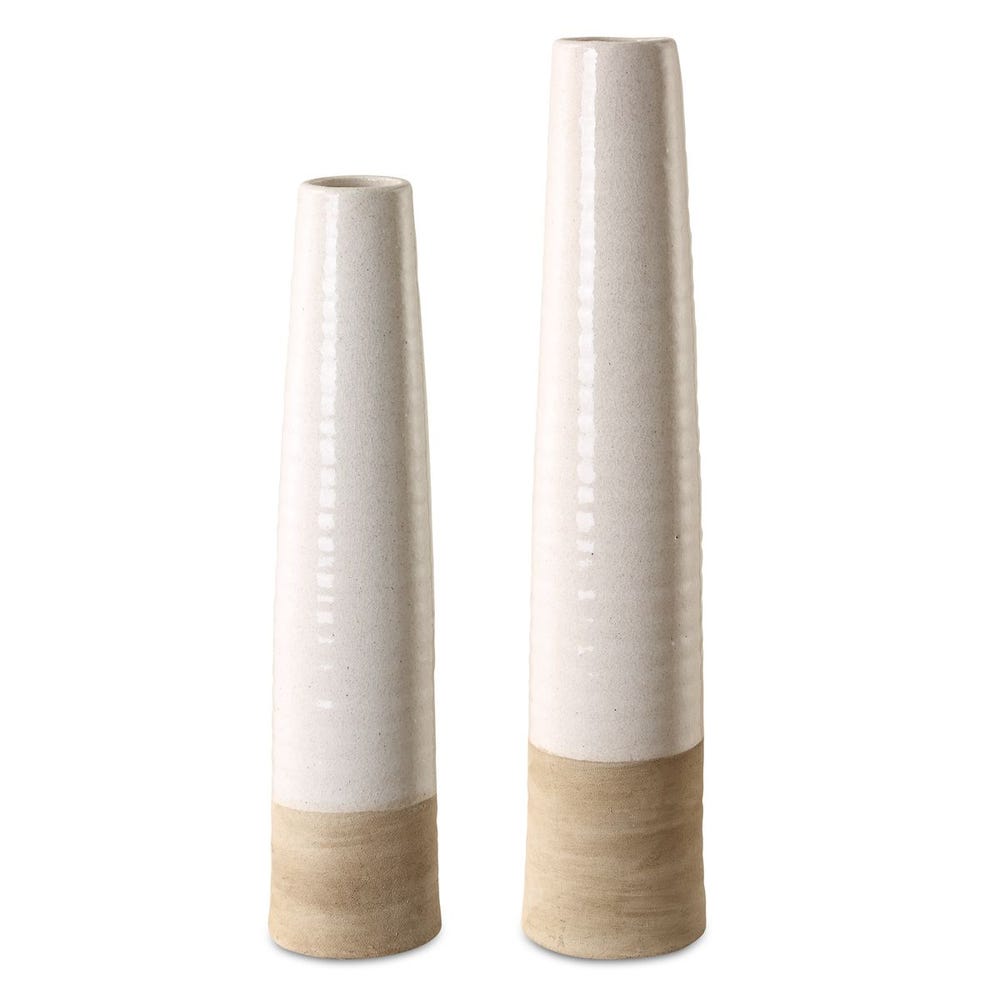 Uttermost Ivory Sands Ceramic Vases - Set of 2
