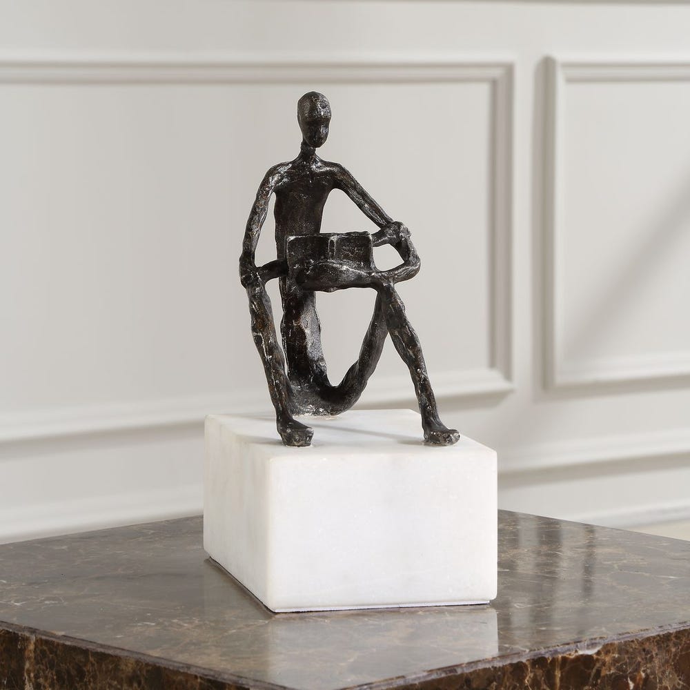 Uttermost Sit Back Relax and Read Iron Sculpture