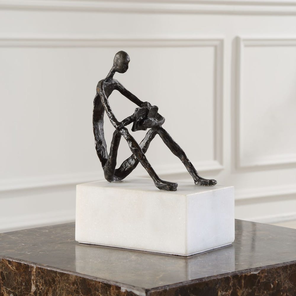 Uttermost Sit Back Relax and Read Iron Sculpture