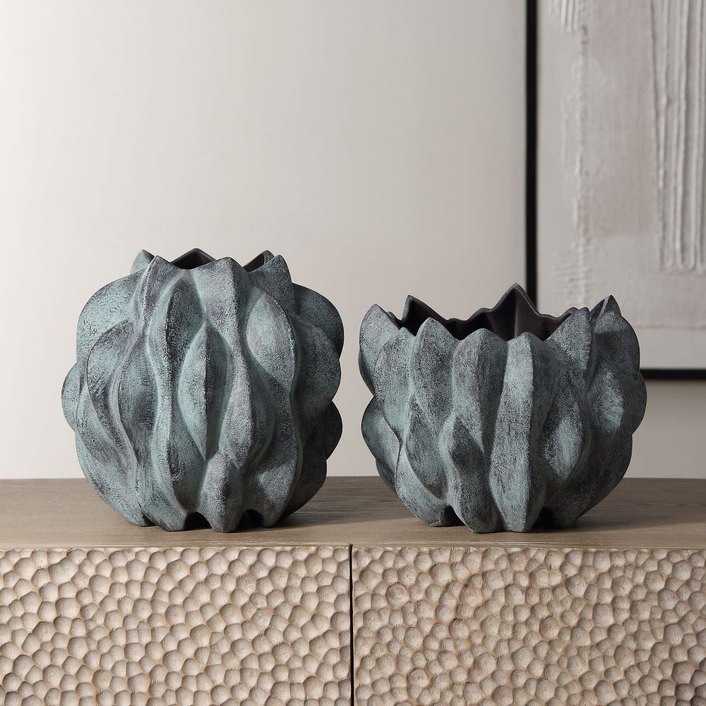 Uttermost Verdant Bronze Vases - Set of 2