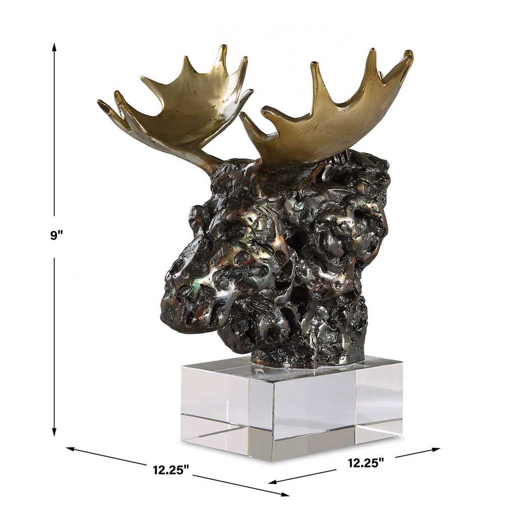 Uttermost Moose Bust Bronze Sculpture