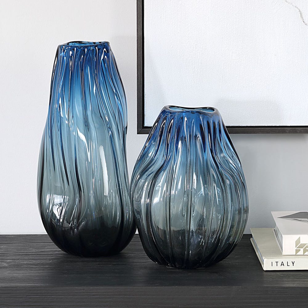 Uttermost Midnight Horizon Vases - Set of 2