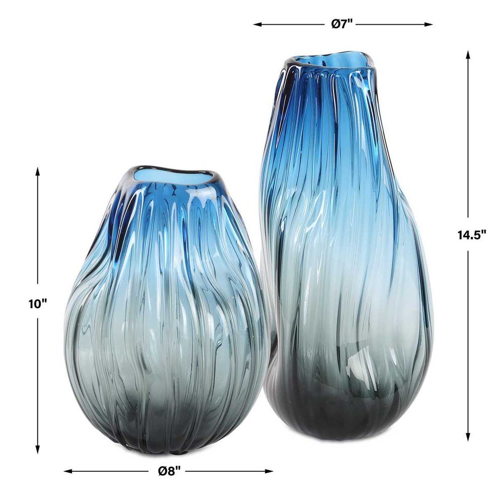 Uttermost Midnight Horizon Vases - Set of 2