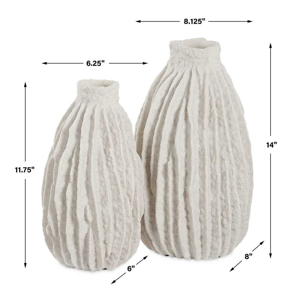 Uttermost Ivory Ridge Vases - Set of 2