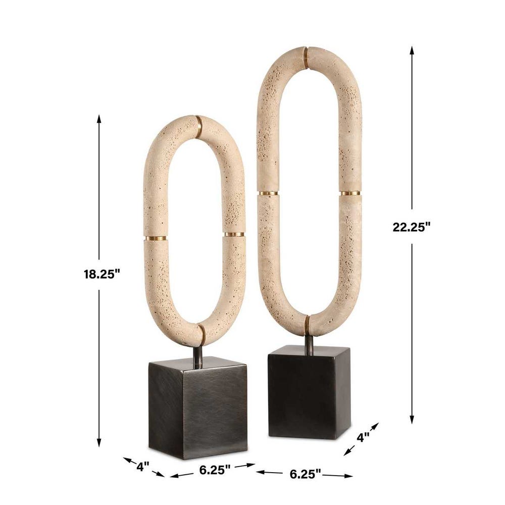 Uttermost Oval Sculptures Fusion - Set of 2