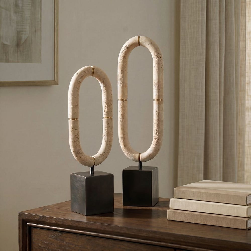 Uttermost Oval Sculptures Fusion - Set of 2