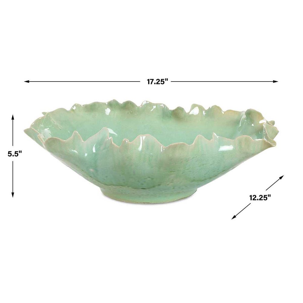 Uttermost Lila Green Glass Bowl