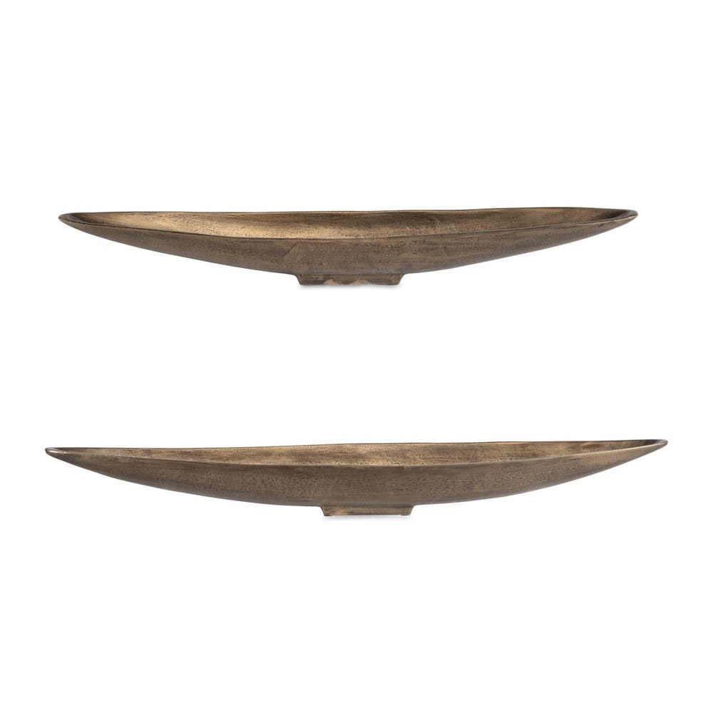 Uttermost River Run Antique Brass Bowls - Set of 2