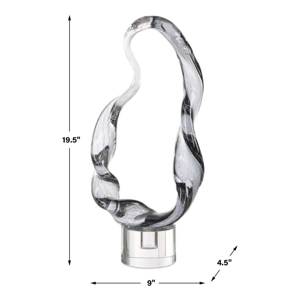 Uttermost Luminous Twist Glass Sculpture