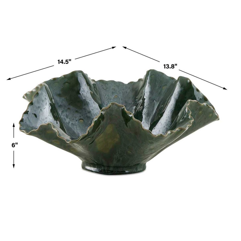 Uttermost Verdant Bloom Emerald Outdoor Bowl