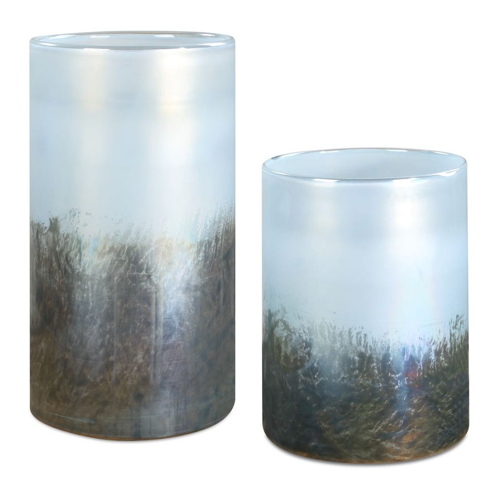 Uttermost Midnight Mist Cylindrical Vases - Set of 2