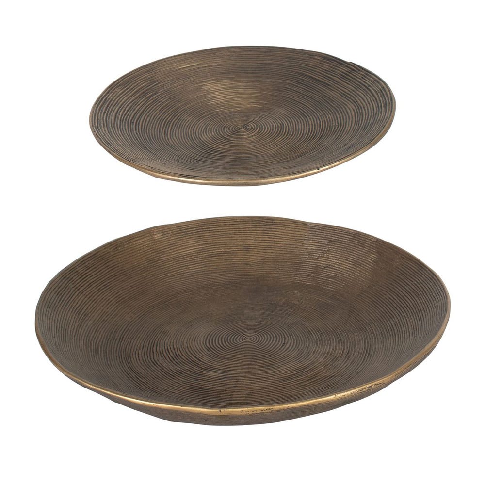 Uttermost Stratum Round Brass Bowls - Set of 2