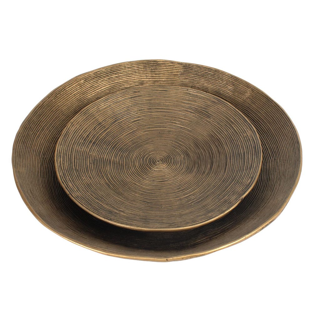 Uttermost Stratum Round Brass Bowls - Set of 2