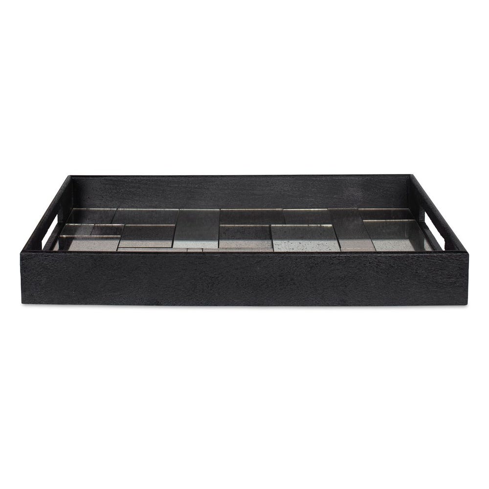 Uttermost Modern Mosaic Antique Mirrored Tray