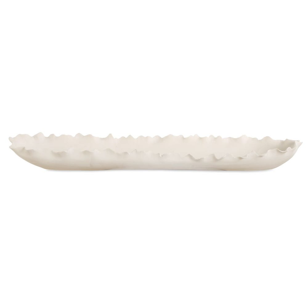 Uttermost Ripple Crest White Bowl