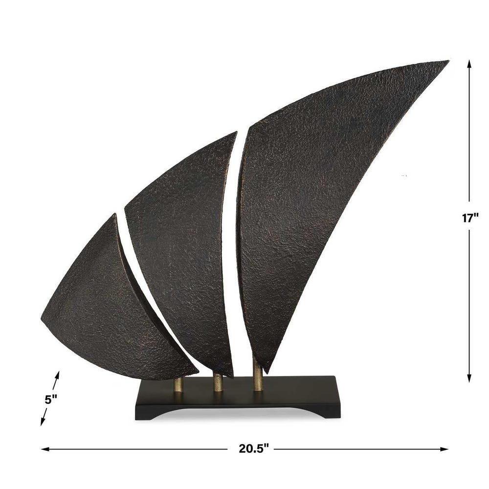 Uttermost Wind Crest Dark Bronze Sculpture