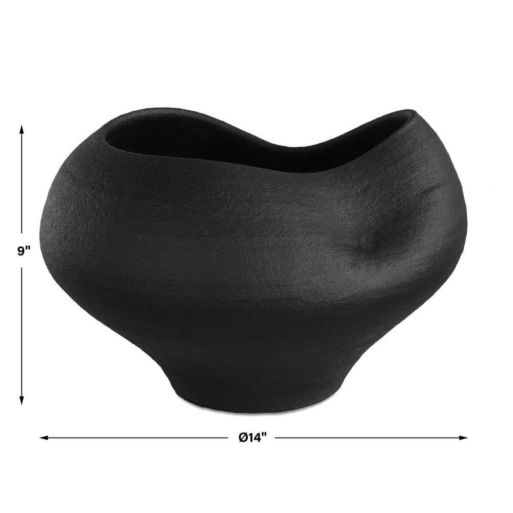 Uttermost Nocturne Textured Black Bowl