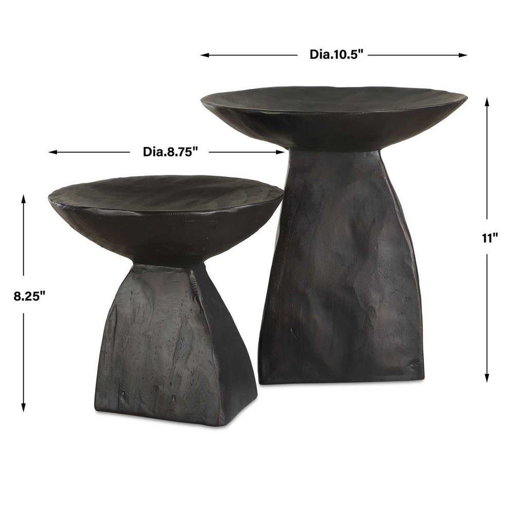 Uttermost Shadow Pedestal Bowls - Set of 2