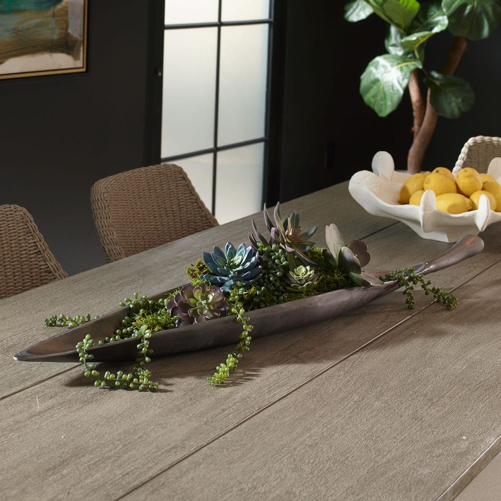 Uttermost Leaflet Dark Nickel Outdoor Bowl
