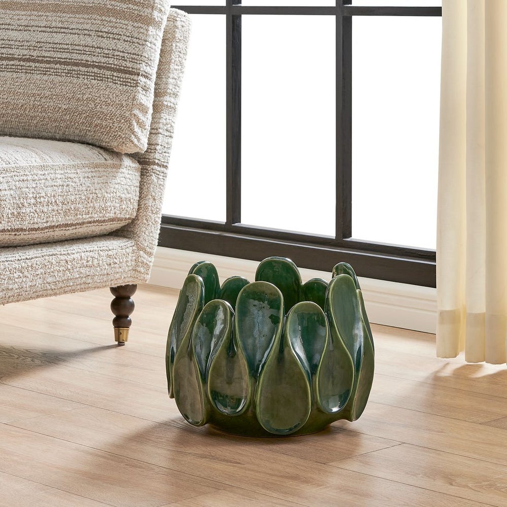 Uttermost Petal Pinch Indoor-Outdoor Bowl