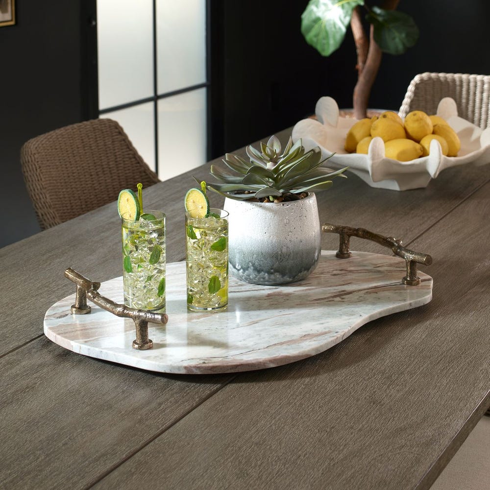 Uttermost Stone and Twig Indoor-Outdoor Tray