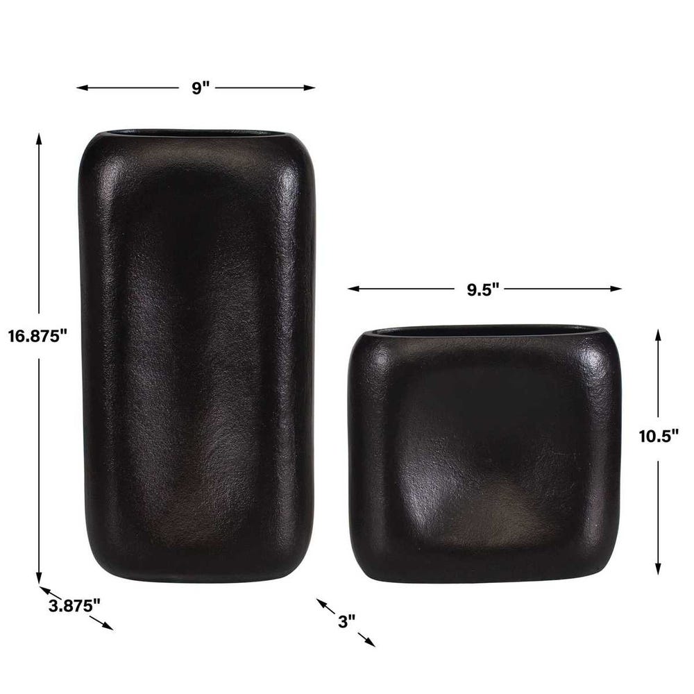 Uttermost Anodic Dark Brown Vases - Set of 2