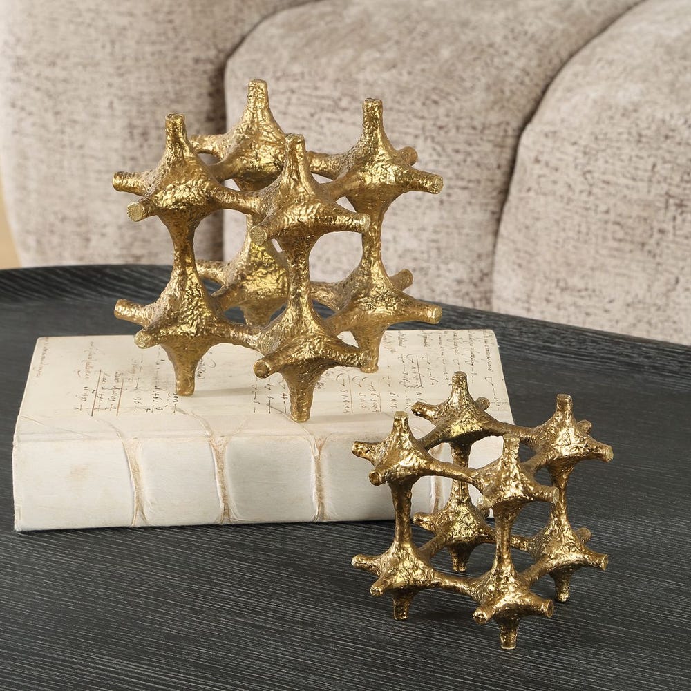 Uttermost Gilded Connection Modern Sculptures - Set of 2