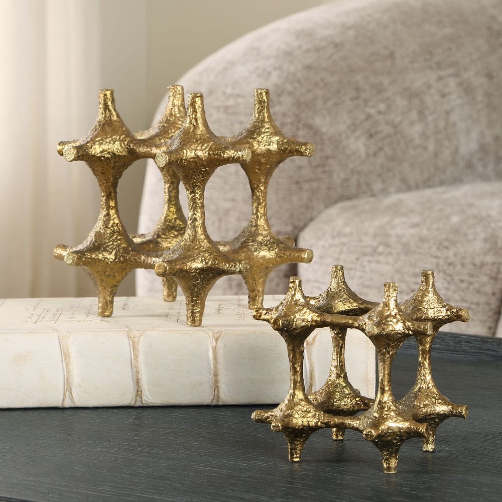 Uttermost Gilded Connection Modern Sculptures - Set of 2