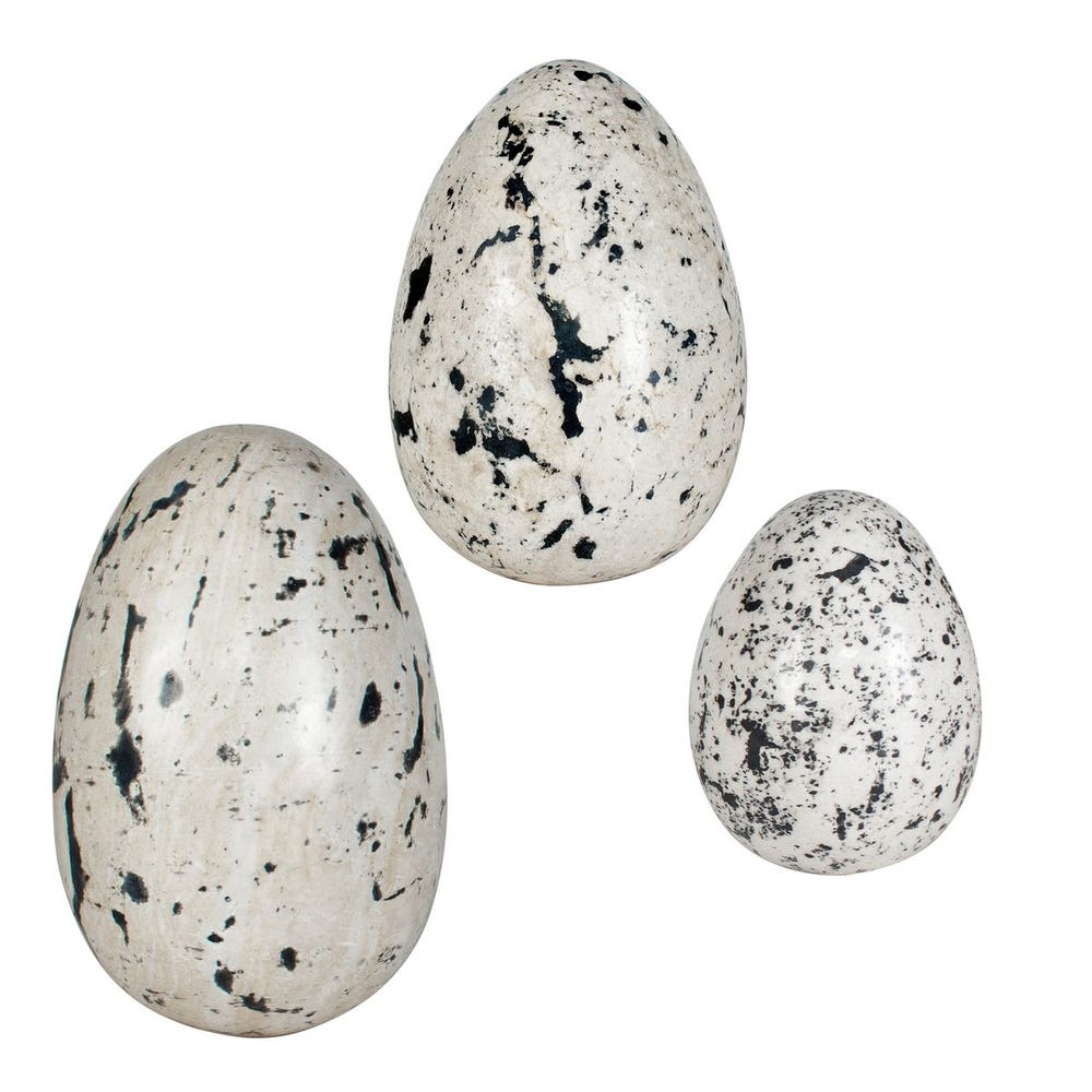 Uttermost Nest Trio Indoor-Outdoor Stone Eggs - Set of 3